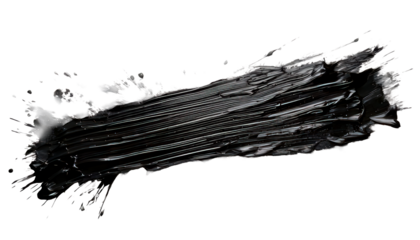 Abstract black brushstroke on white background for graphic design projects