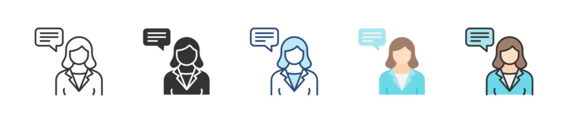 Consulting Icon Set Multiple Style Collection