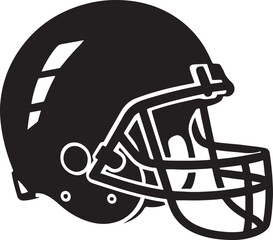 Fototapeta premium American Football Helmet black vector 