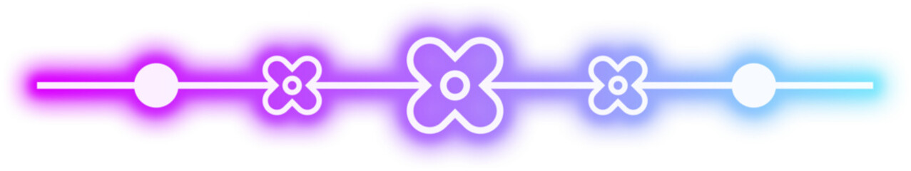 Neon Decorative Border Line