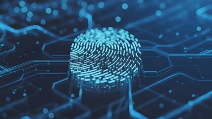 Digital fingerprint with circuit board lines for security and access