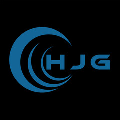 HJG letter design. HJG letter technology logo design on a Black background. HJG Monogram logo design for an entrepreneur and business