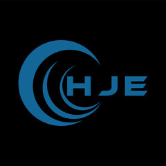 HJE letter design. HJE letter technology logo design on a Black background. HJE Monogram logo design for an entrepreneur and business
