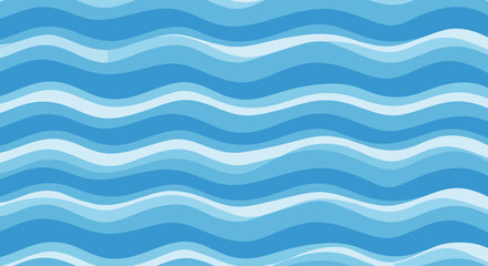 Seamless blue wavy pattern background for ocean and sea themes