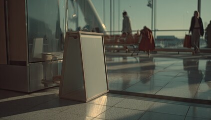 Fototapeta premium Empty information board at an airport terminal.