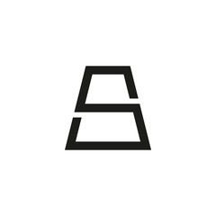 Simple letter S and letter A logo vector design in a modern style. Isolated black color on a white background.