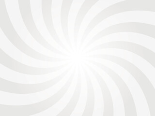 Platinum White Sunburst Background. Radial Retro Glowing Rays Banner. Abstract Retro Whirlwind Starburst Vector Abstract Background. Twisted Radial Illustration.