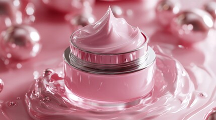 Elegant luxury pink lipstick mockup with solid matte cream texture displayed on soft neutral background, representing high-end beauty product branding and modern feminine cosmetic design




