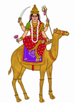 hand drawn digital art of goddess dasha