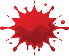 Deep Red Blood Splash Design.