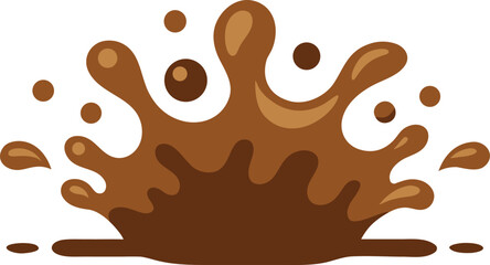 Earthy Brown Mud Splash Vector.