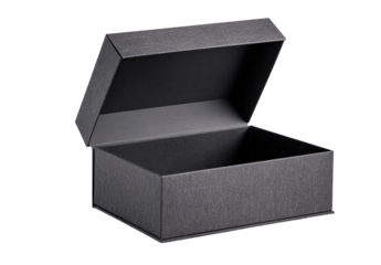 Open gray box, rectangular shape