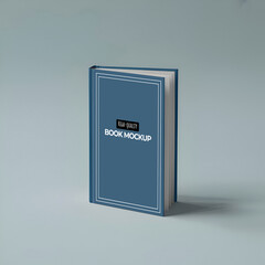 Realistic Hardcover Book Mockup Set – 3D Rendered Front, Spine, and Perspective Views with Teal Cover – PSD Templates for Branding and Presentation Design.