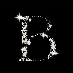 Capital Letters of English alphabet. luxury and elegant font glamour style