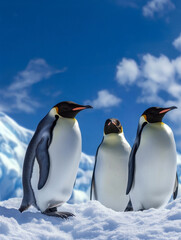 Fototapeta premium Emperor Penguins in Antarctica
