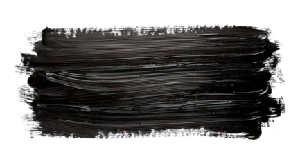 Horizontal black brushstroke art element against white background