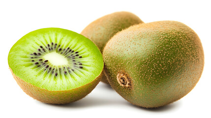 kiwi fruit isolated on white