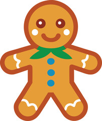 gingerbread man cookie decorated icing.