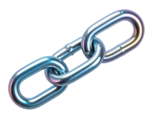 Metallic chain isolated on white background for design and illustration