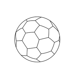 Fototapeta premium Thin Line Illustration of a Soccer Ball