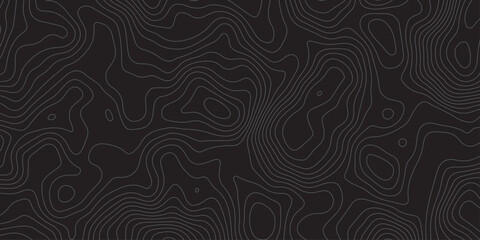 "Minimal topographic contour pattern on a dark background with fine grey lines. Abstract, fluid linework ideal for tech, nature, or mapping-inspired vector designs and stylish digital wallpapers"