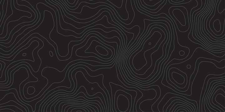 "Minimal topographic contour pattern on a dark background with fine grey lines. Abstract, fluid linework ideal for tech, nature, or mapping-inspired vector designs and stylish digital wallpapers"