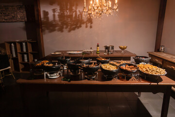Buffet, Mesa de jantar para um jantar especial, para comemorar grandes eventos