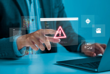 Concepts of cybersecurity risks, data breaches, malware, hacking, IT system failures, and digital vulnerabilities in technology.