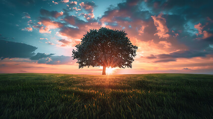 sunset in the mountains