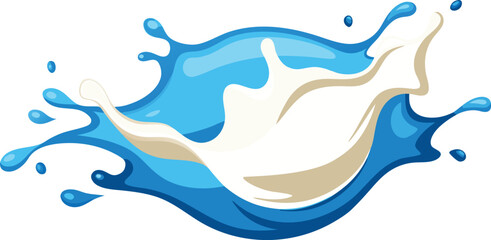 High Resolution Milk Splash Vector Icon.