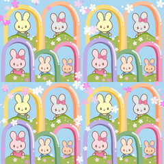 cartoon animal seamless pattern