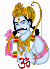 hand drawn digital art of lord shani