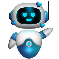 abstract blue robot