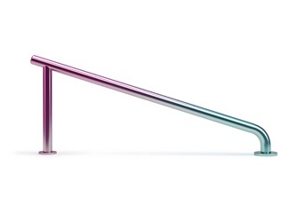 Modern metal rail with color gradient, design, minimalism and contemporary architecture