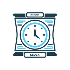 Obraz premium History Clock Icon, Time Symbol, Vector