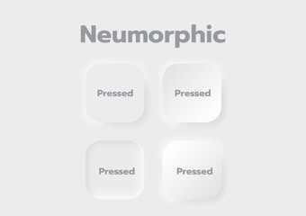 3D Neumorphic Soft UI Design. 3D Bottons.