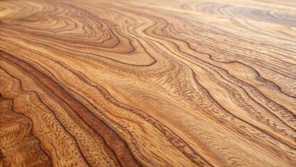Fototapeta premium Close up of rich brown wood grain with swirling patterns