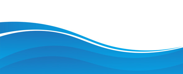 Vector blue line background curve element with white space for text and message design, overlapping layers, vector