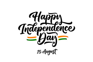 15 August Indian Happy Independence Day Celebration Poster Design Template, illustration of abstract tricolor banner with Indian flag for 15th August Happy Independence, generative ai