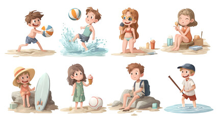 Cartoon vector of a cheerful boy capturing 12 different animated character expressions, great for e-learning, games, presentations, and storytelling designs.