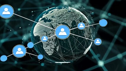 Global Network Connection: Social Network and Data Communication Background