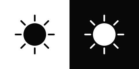 Sun icon Pixel perfect vector graphics. Symbol, logo illustration.