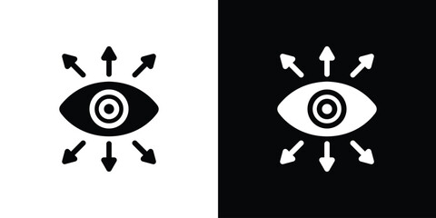 Shared vision icon Pixel perfect vector graphics. Symbol, logo illustration.