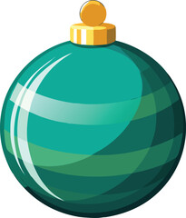 Shiny Christmas Bauble Vector Design.