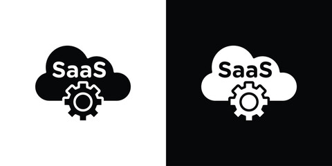 SaaS icon Pixel perfect vector graphics. Symbol, logo illustration.
