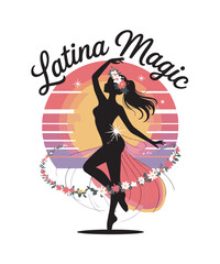 Hispanic Heritage Month T-Shirt Design – Latin Culture Typography, Vibrant Graphics, Traditional Symbols, Editable Print Template for Apparel, Celebration, Pride & Cultural Awareness