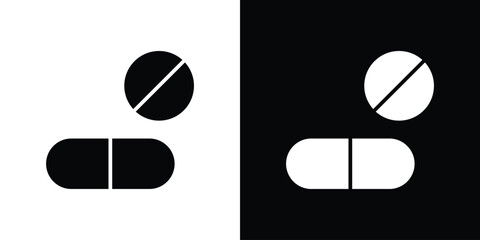Pills icon Pixel perfect vector graphics. Symbol, logo illustration.