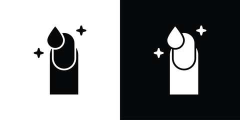 Nail care icon Pixel perfect vector graphics. Symbol, logo illustration.