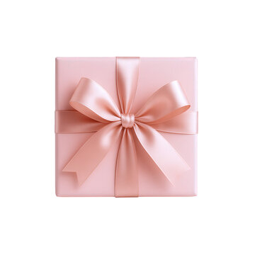 Elegant Pink Gift Box with Satin Ribbon Bow, Symbolizing Celebration, Appreciation, and Special Occasions