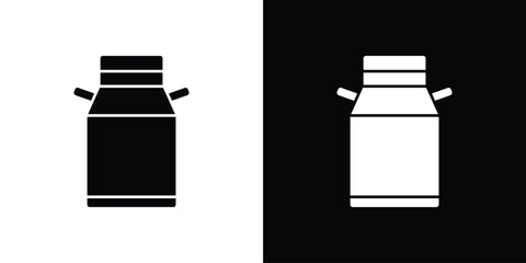 Milk can icon Pixel perfect vector graphics. Symbol, logo illustration.